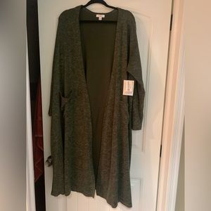 LuLaRoe Sarah XL  green soft knit new with tags  , perfect condition